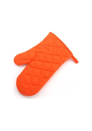Mikrodalga Izgara İçin Polyester-pamuklu, Isıya Dayanıklı Fırın Eldiveni 2 Adet Mutfak Eldiveni - Turuncu Diğer
