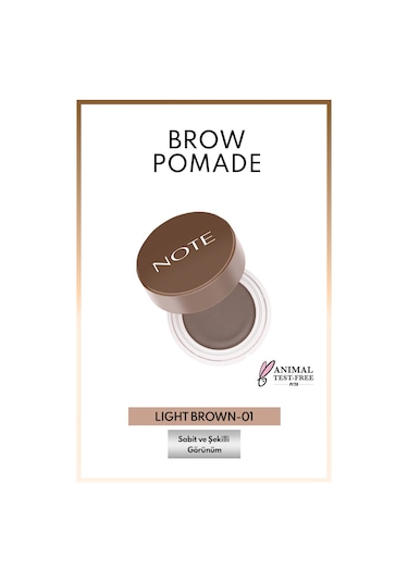 Note Cosmetique Brow Pomade Kalıcı Kaş Pomadı - 01 Light Brown - Açık Kahverengi