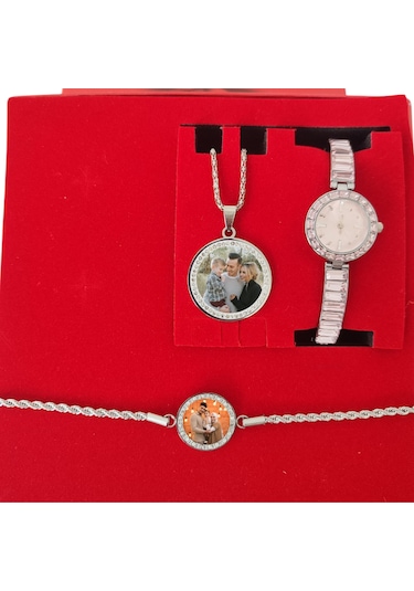 Takı Hediye Dünyası Resimli Kadın Kolye 14 Gümüş