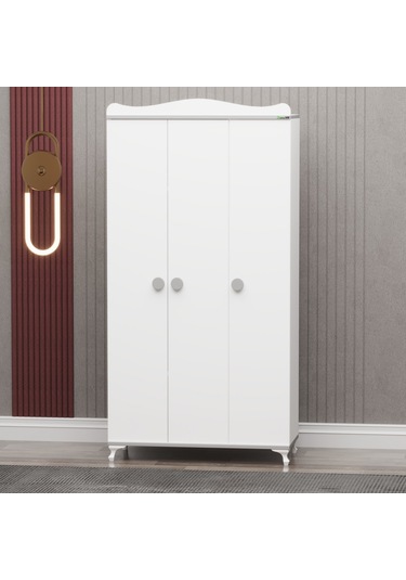 Yıldız 3 Kapaklı Dolap Ve Şifonyer- Gri