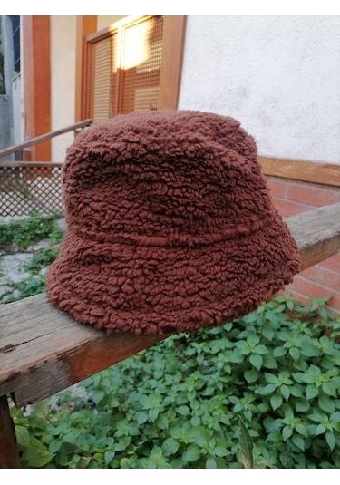 Shopiolog Kadın Peluş Bucket Şapka