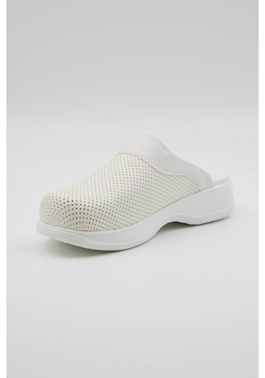 Terz-0051 Quicksteps Professional Kadın Anatomik Ve Comfort Sabo Terlik Beyaz