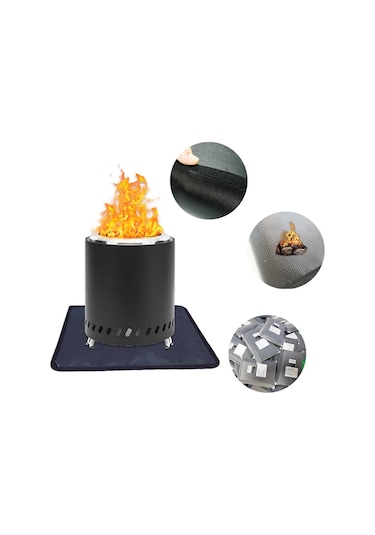 Suntek Şömine Matı Yangına Dayanıklı Izgara Altı Büyük