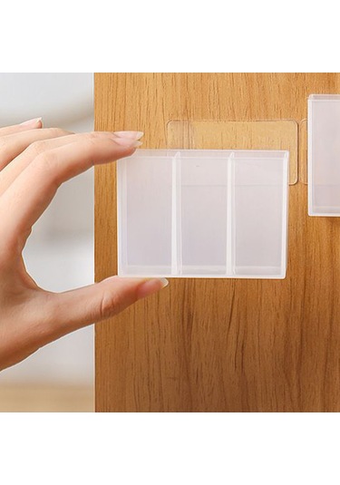 Vkemall Üç Bölmeli Şeffaf Duvarlı Depolama Kutusu - Deliksiz Yapıştırıcı İle Ev Ve Banyo Gereçleri Düzenleyici Diğer Vkemall Üç Bölmeli Şeffaf Duvarlı Depolama Kutusu - Deliksiz Yapıştırıcı İle Ev Ve Banyo Gereçleri Düzenleyici Diğer