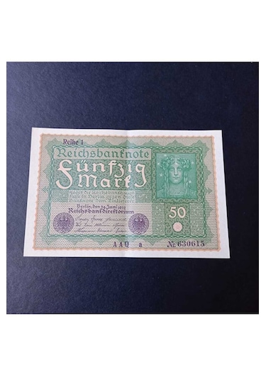 1919 Berlin 50 Mark Ca/çil Eski Yabancı Kağıt Para