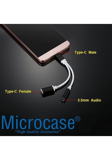 Oneplus 6T Type-C Usb C 2In1 Şarj + Kulaklık Dönüştürücü