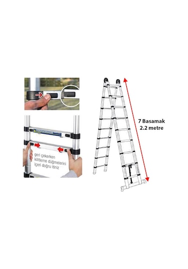 Master 504325 Teleskopik A Tipi Merdiven 440 Cm