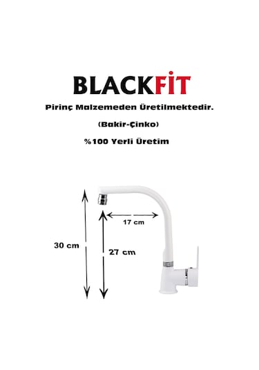 Beyaz Delta Eviye Bataryası Oynar Başlıklı Mutfak Bataryası Çift Su Girişli Mutfak Musluğu Çeşme Beyaz