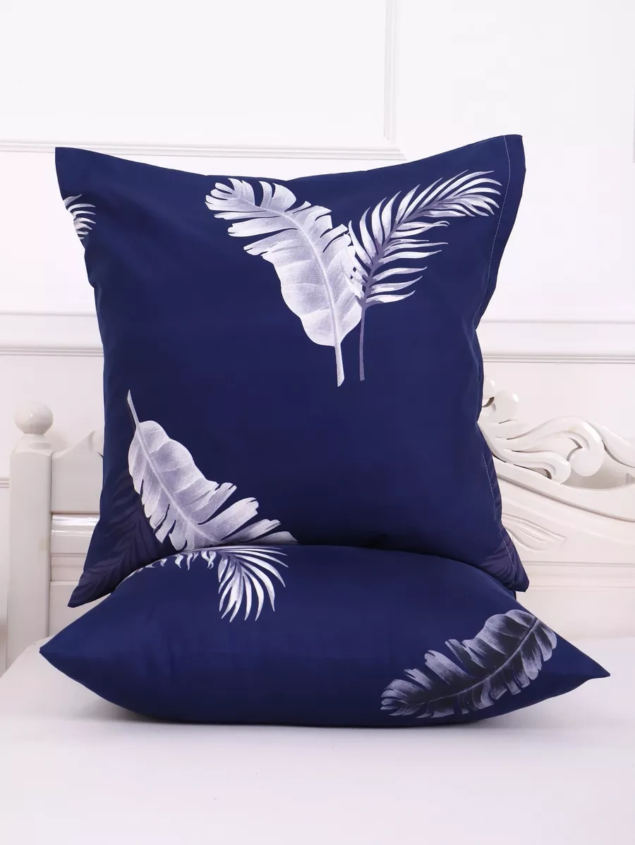 Inteteks Fermuarlı Yastık Kılıfları 70x70 2 Adet Polysaten 248582352 Mavi Kadife