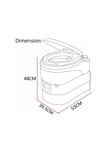 Porvaletti Lüx Kasetli Karavan Tuvaleti 18L Taharet Musluklu. Ki