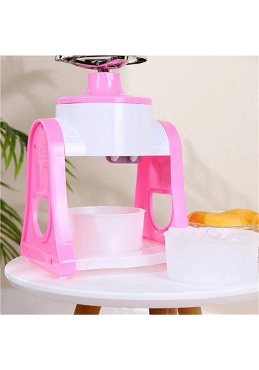 Jialan Buz Tıraş Makinesi Manuel El Krank Tıraş Mini Taşınabilir Pembe