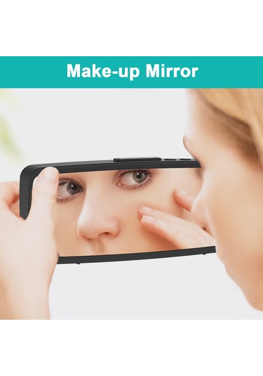 Springsun Siyah 5.1 İnç Led Ekranlı Masaüstü Radyo Saat - Yansıtıcı Yüzey, Uyandırma Fonksiyonu, 3 Parlaklık Seviyesi, 12/24 Saat Modu Pil Dahil Değil