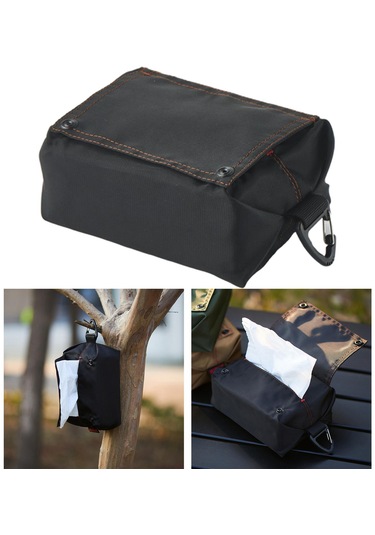 Homyl Kanca Ev Seyahat Çadır Peçete Kutusu Dekor Ile Siyah Siyah