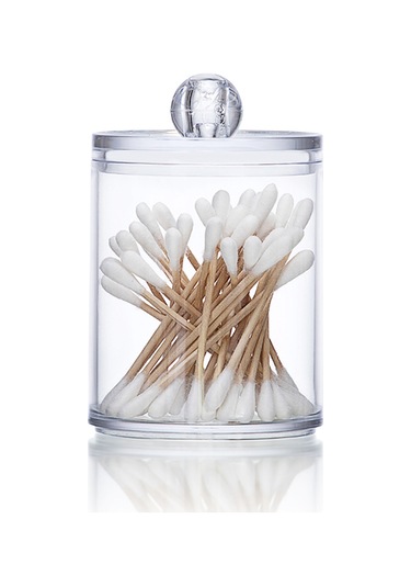 Neevoyu Akrilik Transparan Çift Katlı Kosmetik Saklama Kutusu - Dudak Ruj, Pamuk Yastık Ve Q-tip İçin Uzunluk: 104 Karakter Diğer