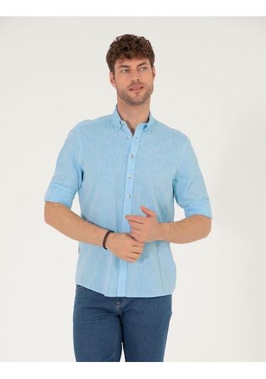 Pierre Cardin Erkek Aqua Gömlek Desenli 50265119-vr007 Aqua