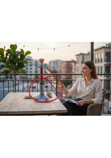 Techno Spider-man Özel Tasarım Modern Tahliye Sistemli 4 Bilyeli Çelik Gövdeli Premium Nargile Seti