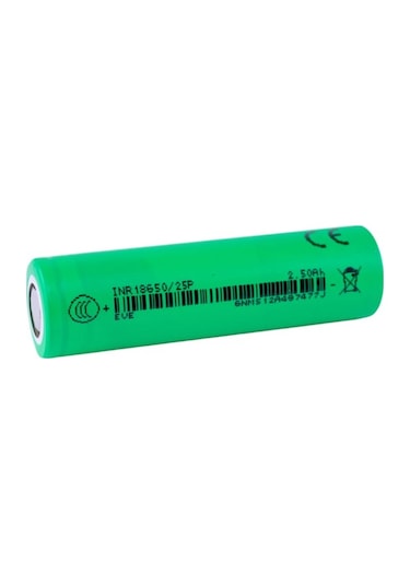 Eve 18650 3.7v Volt 2500 Mah 12c 25p Lityum Şarj Edilebilir 10 Adet Pil Batarya