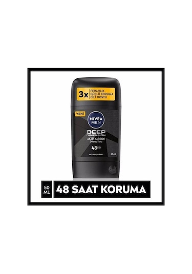 Nivea Men Deep Dimension Aktif Karbon Stick Deodorant 50 ml