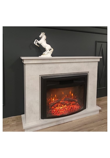 Dlc 1164 Retro 1800 Watt Taş Desenli Dekoratif Elektrikli Şömine