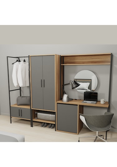 Lagomood Modulago Otel Masa&minibar Antrasit Ceviz