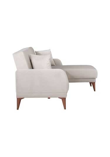 Kilim Mobilya Minimal Uzanmalı Köşe Takımı V2 (İkili Sol Ünite + Uzanma Sağ Ünite) Krem