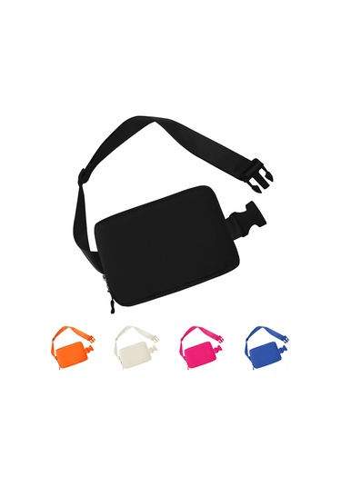 Geeksen "kadın Ve Erkekler İçin Moda Bel Çantası - Koşu, Seyahat Ve Doğa Yürüyüşleri İçin Ayarlanabilir Kayışlı" Siyah