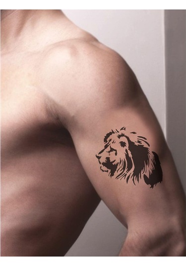 Asil Aslan Tattoo Geçici Dövme Şablonları Kına Kalıpları