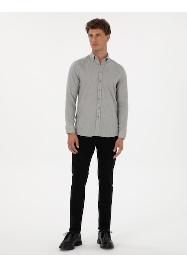 Pierre Cardin Erkek Gri Gömlek Desenli 50316768-vr024 Gri