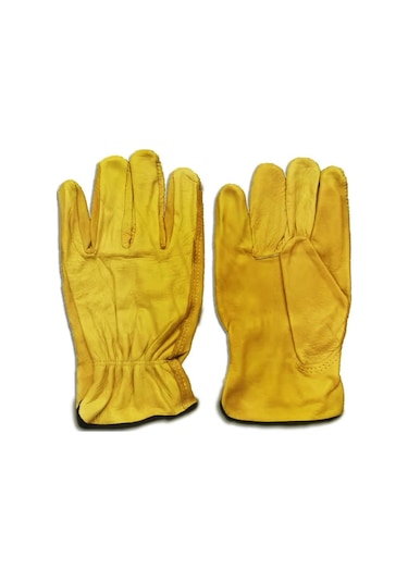 Gri Inek Derisi Deri Eldiven Güvenli Yüksek Kaliteli Erkek İş Güvenliği Çalışma Mekanik Tamir Bahçe Eldivenleri