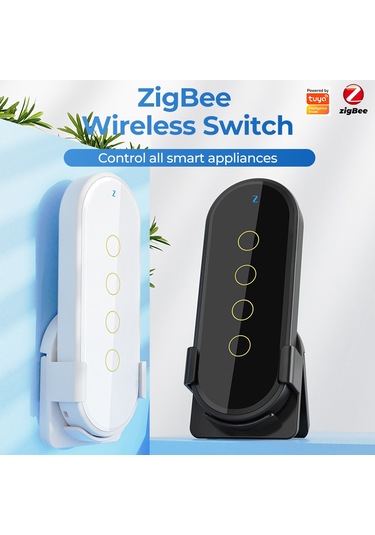 Qingmipy Tuya Zigbee 3.0 Akıllı Dokunmatik Anahtar - Kablosuz Işık Kontrolü, Floresan Özellikli, Grup Paylaşımı