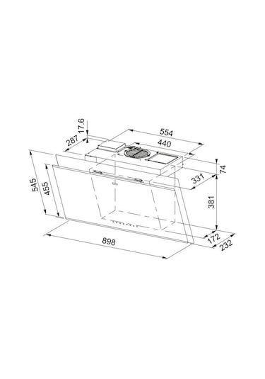 Franke FVMY AH 907 FM BK/BK Glass Davlumbaz