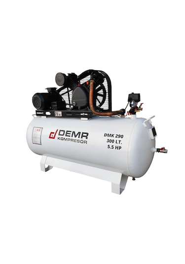 Demr Kompresör Pistonlu 300 LT 2 Kafa 8 Bar 5.5 HP IDM290 Hava Kompresörü