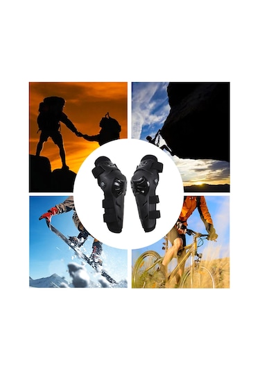 Suntek Kayak Sporu Için Motosiklet Diz Tekmelikler Koruyucu Siyah