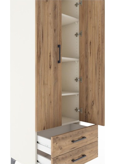 Hyperion Dolap 4 Raflı 2 Çekmeceli 2 Kapaklı 60x44x182 Aytaşı... Aytaşı