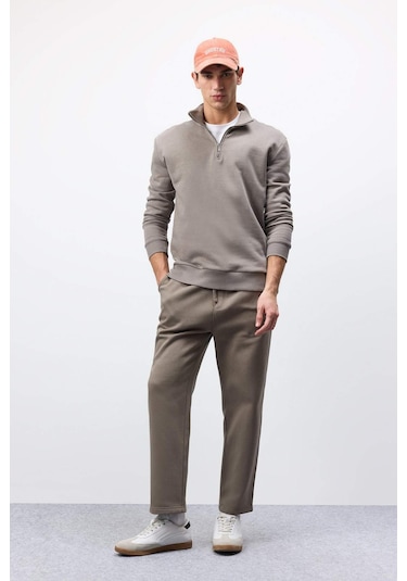 DeFacto Regular Fit Eşofman Altı İçi Polarlı Basic Düz Cepli Beli Bağcıklı Düz Paça D7836AX25SPKH510