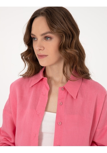 Pierre Cardin Kadın Pembe Gömlek Desenli 50301078-vr041 Pembe