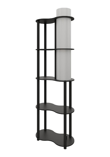 Ravilo Sperenza Dekoratif Raflı Lambader Siyah Siyah