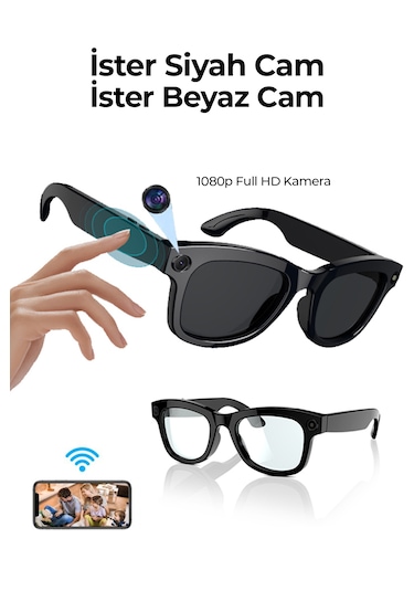 R1 Pro Akıllı Gözlük Kameralı Yapay Zeka,müzik Dinleme,telefon İle Konuşma Bluetooth
