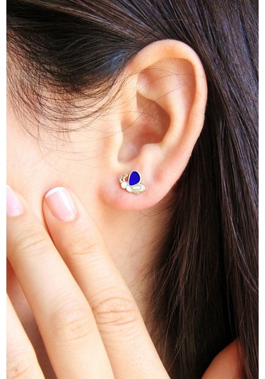 Gümüş Kelebek Küpe Gümüş