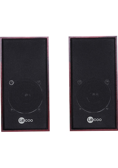 Lecoo DS105 Kablolu USB + 3.5mm Jack Girişli 6W Stereo Masaüstü Ahşap Hoparlör
