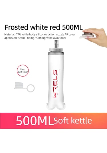 Wrels Su Şişesi Katlanır Yumuşak Şişe Spor Katlanabilir Koşu Kamp Yürüyüş Red 500ml Red 500ml