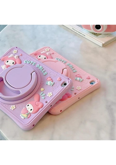 Ennar Lenovo Tab M11 Tb330fu 11 İnç Cute Dolls Askılı Standlı Tablet Kılıfı+tablet Kalemi Arka Kapak