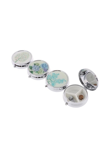 Tıp Organizatör Taşınabilir Hap Kutusu Makyaj Saklama Kabı Katlanır Hap Kutusu 4