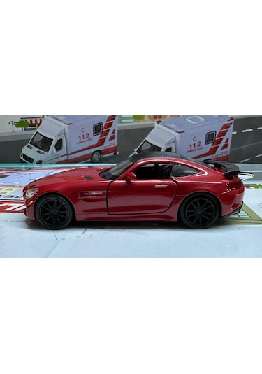 Oyuncak Metal Model Araba 1/36 Çek Bırak Mercedes Amg Gtr Kırmızı