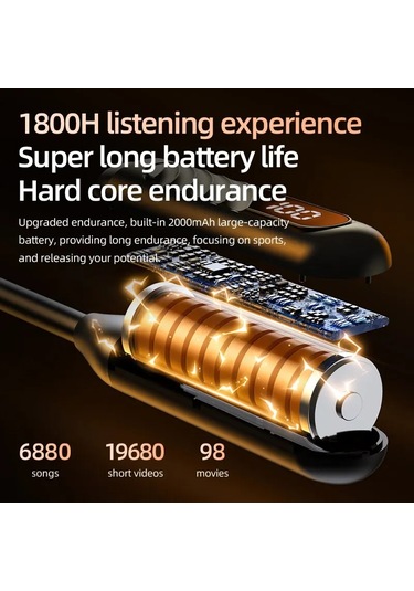 Carrier Bt8 Kablosuz Bluetooth Kulaklık Kulaklıklar Açık Spor Kulaklık 5.3 Şarj Bin Ekran Dokunmatik Kontrol Kulakiçi İle Muisc İçin