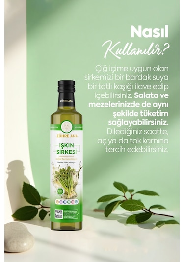 Işkın Sirkesi Doğal Fermantasyon Rheum Ribes Vinegar 500 ML