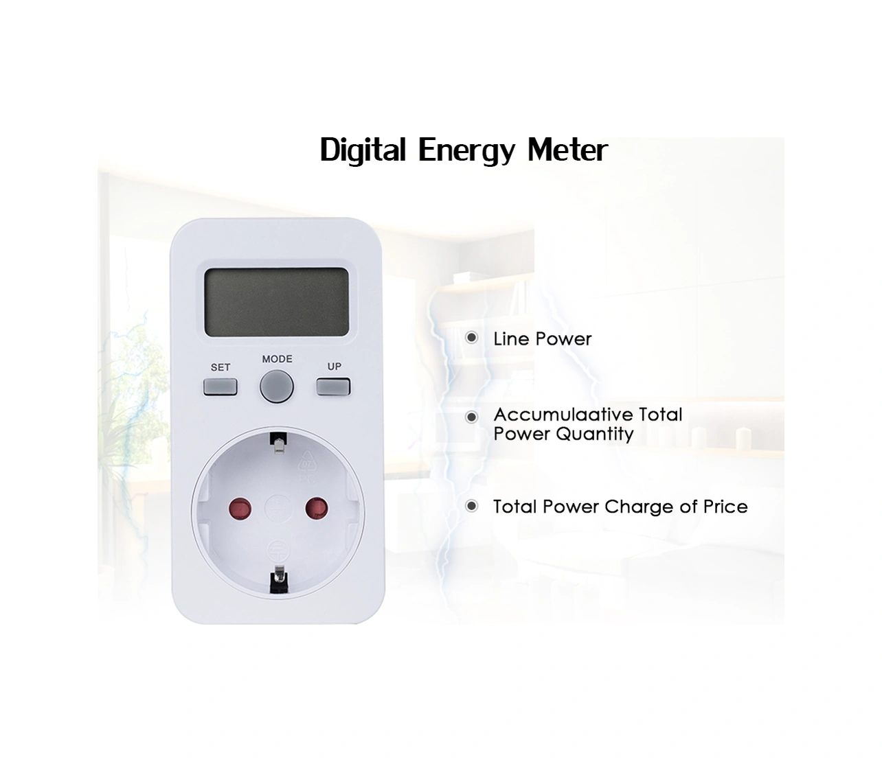 Youmex Enerji Tüketimini Takip Eden Akıllı Prizi - Güç Ölçer Ve Fatura Hesaplayıcı Pmb03 Avrupa Standartı Ac230v Şebeke Priz