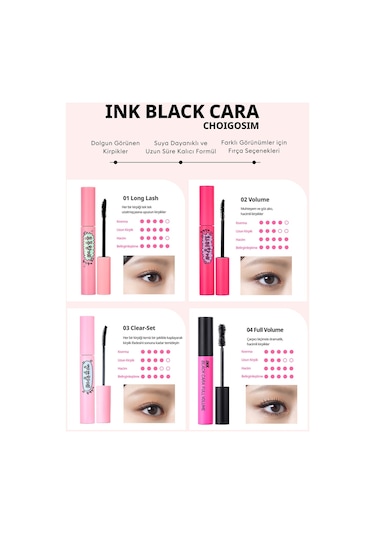Peripera Ink Black Cara Choigosim 03 Clear-Set Curling