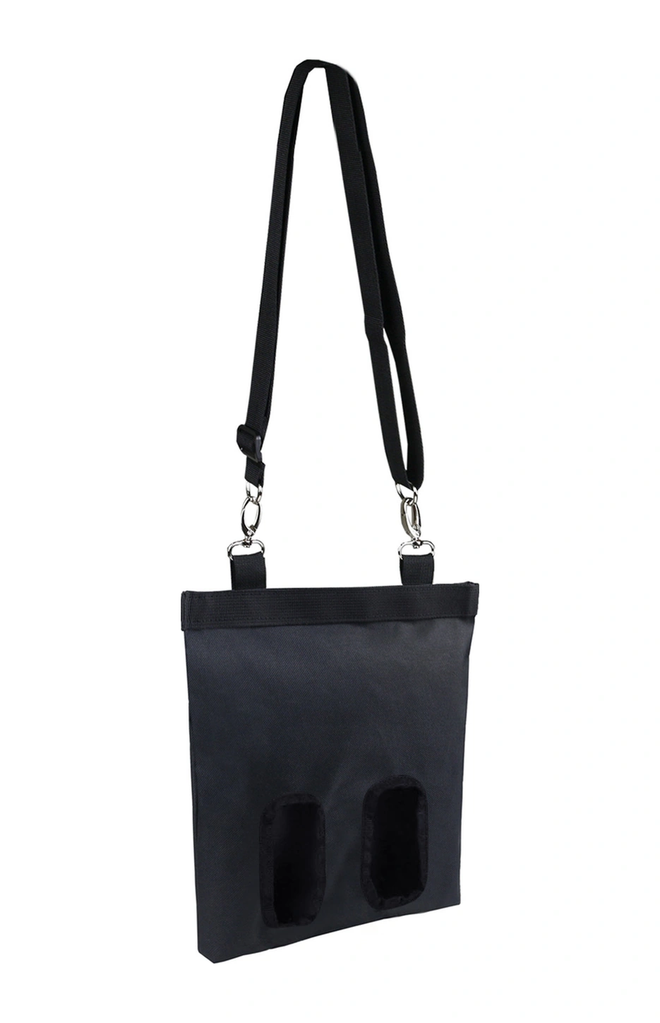 Geeroyoo Küçük Hayvanlar İçin Oksford Kumaş Yem Makyası - Tavşan, Gine Pig, Chinchilla İçin Asılı Oto Yemleme Torbası - Taşınabilir Askı Kemerli Siyah 600d Dayanıklı