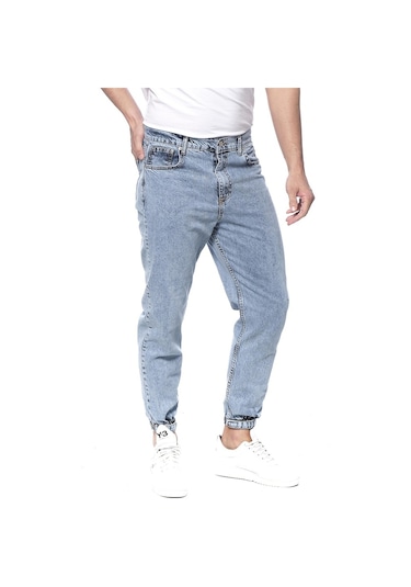 Likralı Paçası Lastikli Erkek Kot Pantolon